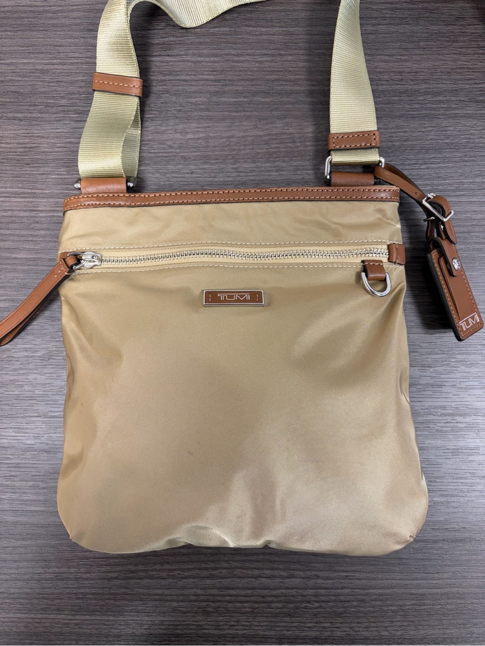 Tumi Voyageur Capri Crossbody Nylon Bag with Leather Trim